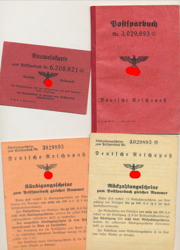 Postsparbuch Deutsche Reichsport 3. Reich