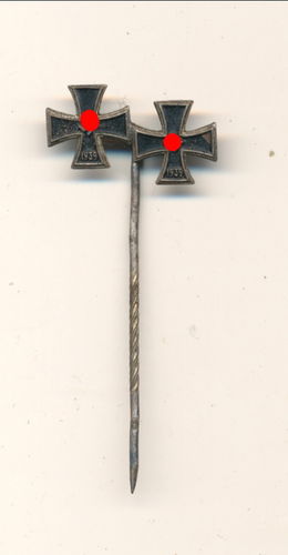 Miniatur Nadel 8mm mit EK1 & EK2 1939 Eisernes Kreuz beide Klassen WK2