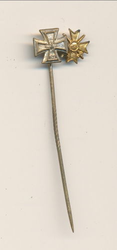 Miniatur zum Eisernen Kreuz 1939 & KVK Kriegsverdienstkreuz - 1957er Ausführung