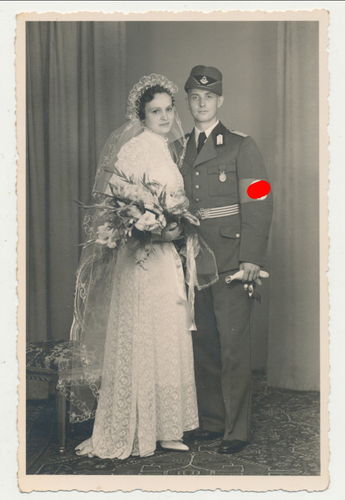 RAD Reichsarbeitsdienst Offizier Hochzeit Portrait Foto WK2
