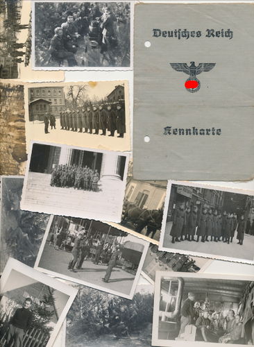 Kennkarte Ausweis & 13 Fotos deutsche Wehrmacht WK2