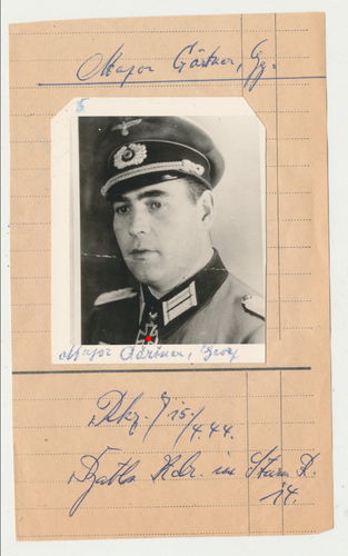 Nachkriegs Foto Ritterkreuzträger Georg Gärtner