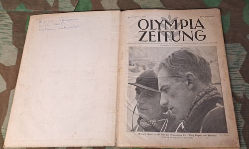 Olympiade XI. Olympischen Spiele Berlin 1936 gebundene Olympia Zeitung 5. - 17. Februar 1936