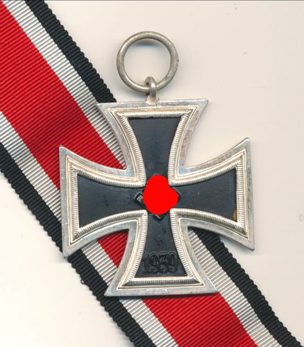 EK2 Eisernes Kreuz 1939 2. Klasse mit Band frostig versilbert von Hst 100 Wächtler & Lange