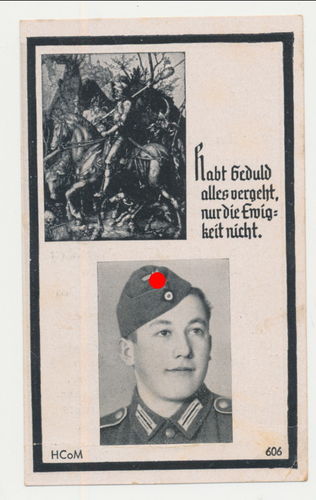 Sterbebild Leonhard Berger Infanterie Inhaber 3 Orden gefallen Jan 1944 Ostfront
