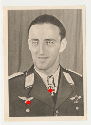 Ritterkreuzträger der Luftwaffe Hermann Graf Original Postkarte 3. Reich
