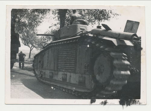 Französischer Panzer - Original Foto Frankreich WK2