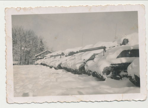 Panzer im Winter eingeschneit - Original Foto WK2