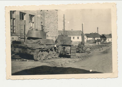 Panzer abgeschossen in Kasatin - Original Foto WK2