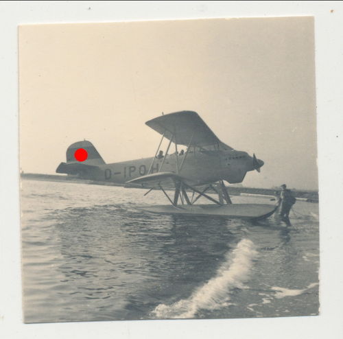 Deutsches Wasser Flugzeug Warnemünde - Original Foto WK2