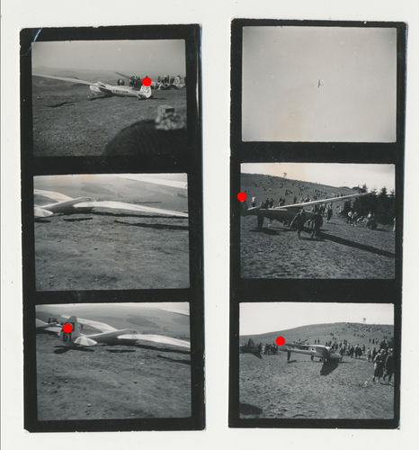 Segelflug Flugzeug  - 6x Original Foto im Kleinformat WK2