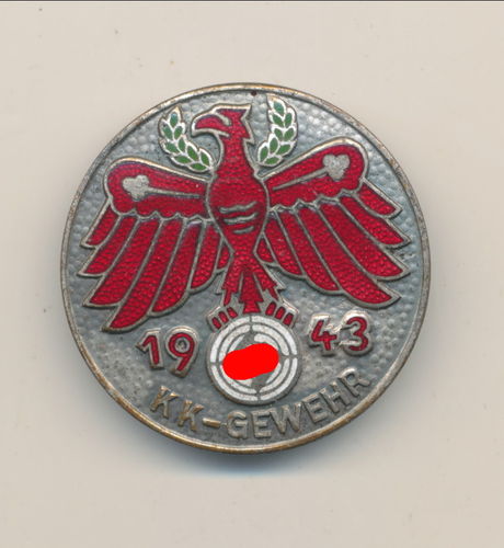 Standschützen - Schiess Abzeichen Tirol 1943 für KK - Gewehr - Nadel defekt