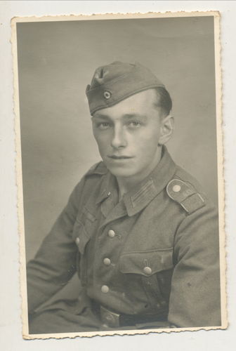 Wehrmacht Heer Portrait Foto mit Schulterklappen Aufschüben Inf Rgt 40