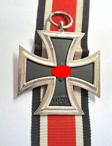 TOP EK2 Eisernes Kreuz 1939 2. Klasse mit Band frostig versilbert mit Hst Punze 100 Wächtler & Lange