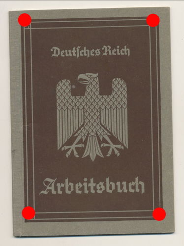 Arbeitsbuch deutsches Reich Anna Krieger Bereich Ulm Donau 1935-1943
