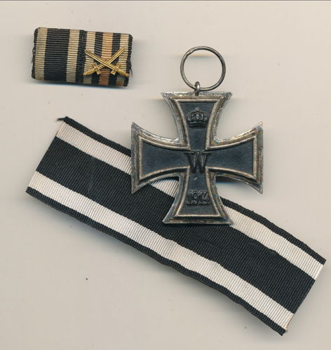 EK2 Eisernes Kreuz 2. Klasse 1914 mit Band und Feldspange