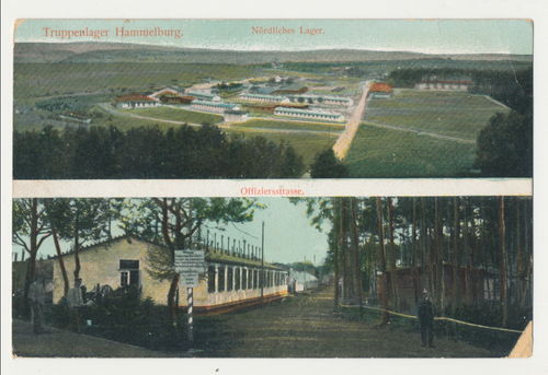 Truppen Lager Hammelburg  - Original Postkarte mit Poststempel um den WK1