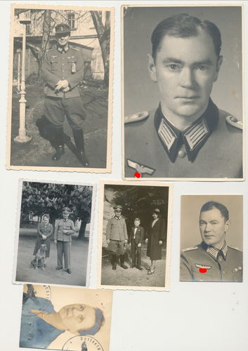 Foto Set Wehrmacht Offizier mit Feldspange - 7 Fotos WK2