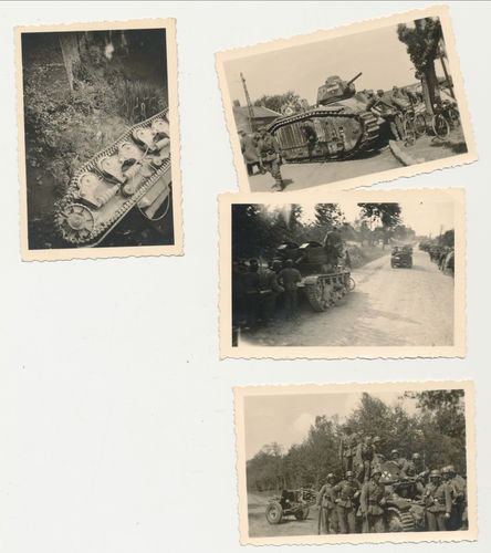 Französische Panzer Frankreich - 4 Original Foto WK2