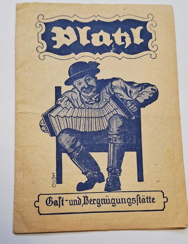 Gaststätte Platzl Hackerbräu München Programm Karte mit Werbung von 1948