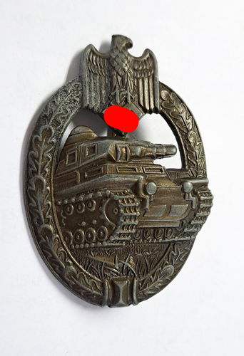 Panzerkampfabzeichen in Bronze  Hersteller "AS"