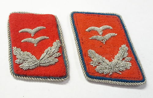 2 Stück Einzel Kragenspiegel Luftwaffe Flak Reserve Offiziere WK2