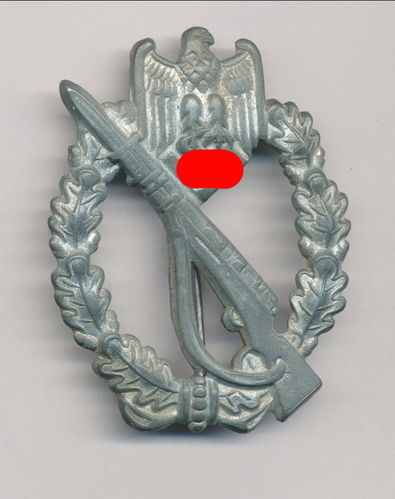 Infanterie Sturmabzeichen in Silber Hohlprägung
