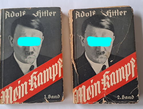 Mein Kampf Adolf Hitler 2 Bände von 1933 mit Schutzumschlag