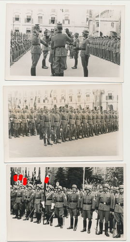 Wehrmacht Polizei Parade Eid Fahneneid 3x Original Foto WK2