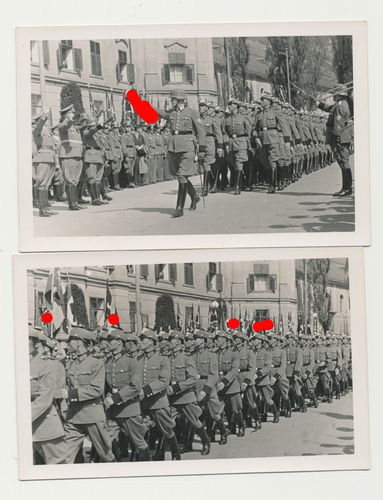 Wehrmacht Polizei Parade 2x Original Foto WK2