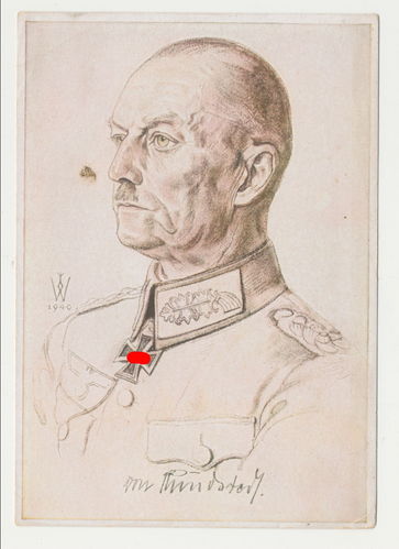 Willrich Postkarte Generaloberst von Rundstedt 3. Reich