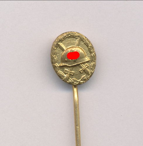 Verwundetenabzeichen 1939 in GOLD 10mm Miniatur