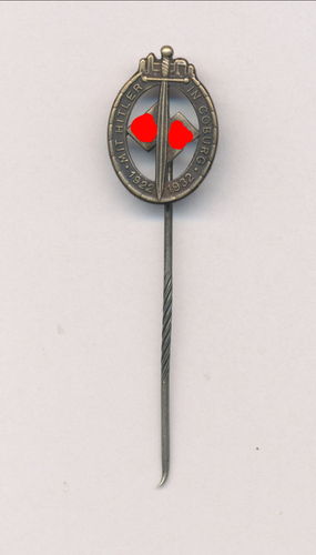 Coburg Abzeichen 1922 / 1933 Miniatur 18mm an Nadel