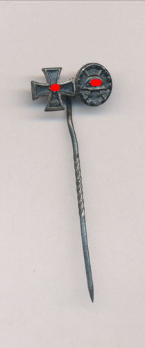 Miniatur Nadel mit EK Eisernes Kreuz 1939 und Verwundetenabzeichen Schwarz 8mm Miniaturen