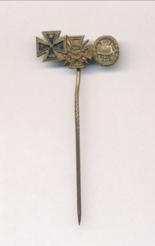 Miniatur Nadel mit EK Eisernes Kreuz Verwundetenabzeichen Frontkämpfer 8mm Miniaturen 1914/18