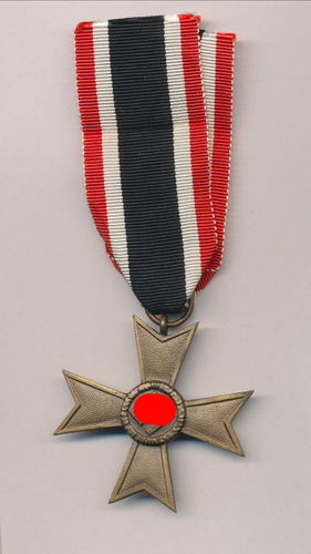 KVK Kriegsverdienstkreuz 2. Klasse OHNE Schwertern Buntmetall Ausführung am Band